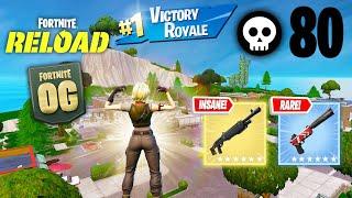 80 Elimination Solo Vs Squads Reload "Zero Build" Gameplay Wins (Fortnite RELOAD chapter 6)