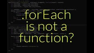 .forEach is NOT a function JavaScript | Shackle Developers