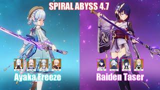 C0 Ayaka Freeze & C0 Raiden Taser | Spiral Abyss 4.7 | Genshin Impact