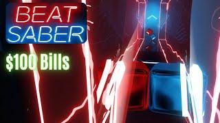 SIMWOLF VR #simwolfvr plays Beat Saber $100 Bills on Steam VR with Oculus / Meta Quest 2