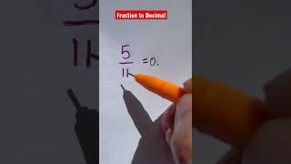 How to convert Fraction to a Decimal? #math #tutor #youtube #shorts #mathtrick #learning