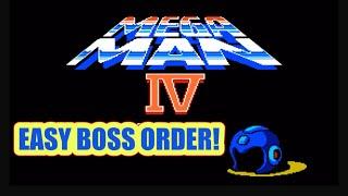 Mega Man 4 Easy boss order. Dr. Cossack, Boss rush and Wily included!