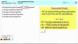 NEET Botany 2021: Insights into Population Dynamics Q40 Comprehensive Explanation