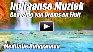 Indiaanse Tribal Wereld Muziek Spirituele Fluit Ontspannen Drums Helende Meditatierituele Espiritual