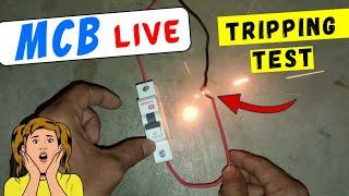 MCB Live  Tripping Test || How to mcb connection in hindi || mcb ka matlab kya hota hai