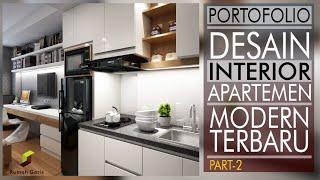 Contoh Desain interior apartemen tipe studio modern minimalis terbaru