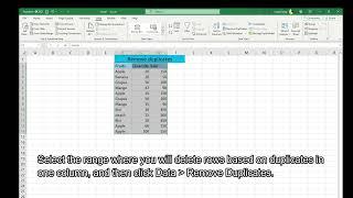 How to delete rows based on duplicates in one column in Excel?