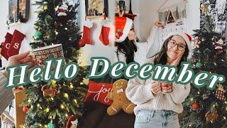 Hello December  decorating for Christmas + cozy days at home | Vlogmas ep. 1