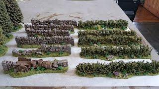 Customising commercial terrain pieces (GW trees, hedges & walls)