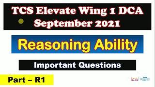 Reasoning for SEP DCA 2021 |  Part - R1 | TCS DCA 2021 |