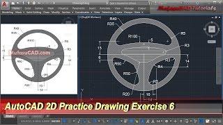 AutoCAD 2D Practice Drawing | Exercise 6 | Basic Tutorial