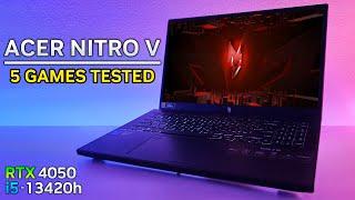 Acer Nitro V RTX 4050: 5 Games, 750$ Budget!