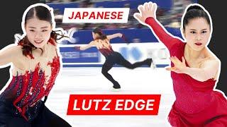 Japanese Ladies’ Lutz Edge Analysis - Japanese Nationals 2021 (Rika Kihira, Satoko Miyahra)