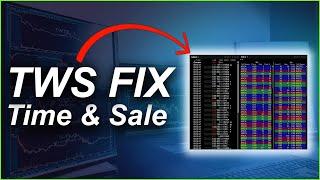 How to FIX Time & Sale in TWS  | Interactive Brokers TWS Best Settings