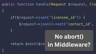 Laravel Middleware is NOT Only for Restrictions