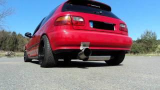 Honda Civic EG4 mit 1x130mm MOHR Sportauspuff von JP-Sports