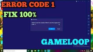 Gameloop Error code 1 problem fix ||error code 1 in gameloop -Aksh gaming