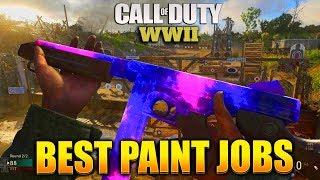 THE BEST "PAINTJOBS" IN COD WW2! NEW PAINTJOB CAMOS IN COD WW2 (Paintjobs)