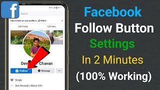 How to add follow button on Facebook profile