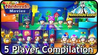 Nintendoland - 5 Player Games Compilation (Luigi's Mansion, Mario Chase, Animal Crossing Sweet Day)