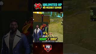 The Secret Unlimited HP - No Medikit Character Skill Combination #shorts #freefire | PRI GAMING