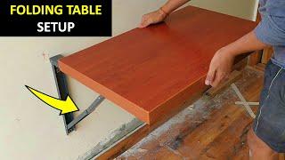 Step By Step Wall Mount Folding Table Setup- Space Saving Idea(2024)