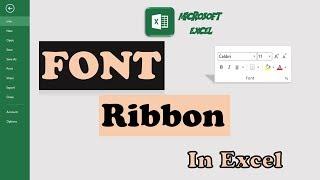 10. Font ribbon in excel
