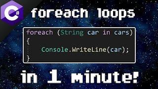 C# foreach loop 