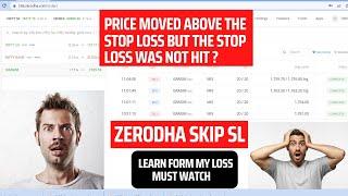 Stoploss not triggered and price moves above SL level|Zerodha Stoploss Problem,Shocking moment then?