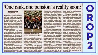 One Rank One Pension News of a Reality! Mastery of OROP2 1973-2016 in Hindi @SainikWelfareNewscast