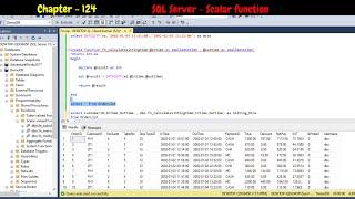 SQL Server - Scalar Function | User-Defined function