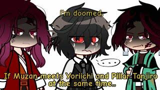 If Muzan meets Yoriichi and Pillar Tanjiro at the same time || Gacha Club || Demon Slayer ||