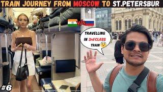 Train Journey from Moscow to Saint Petersburg || #russiavlog #travel #indianinrussia