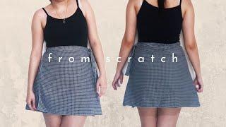 DIY Wrap skirt from scratch (without pattern)