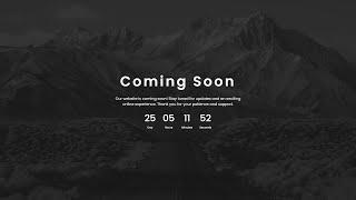 Create Coming Soon Page Using HTML, CSS and JavaScript | Tutorial for Beginners
