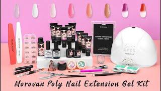 Poly gel beginner tutorial  \ How to use poly gel to do your own nail art \ Morovan poly gel kit