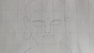 gautam buddha drawing tutorial lets'make