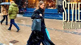 Fabulous Snowfall in Stockholm ️| What Are People Wearing | Winter Street Style Fashion Trends 2025