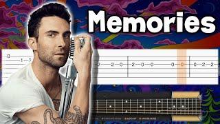 Maroon 5 - Memories - Guitar tutorial (TAB)