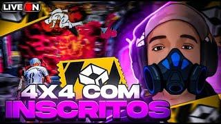 FREE FIRE AO VIVO  4X4 + 6X6 COM INSCRITOS  NOBRU,WEEDZAO,CEROL,BOCADE09  #4X4APOSTADO