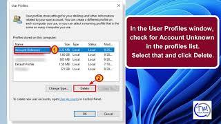 How to Fix "Profile not deleted completely, Error- The directory is not empty" in Windows 11