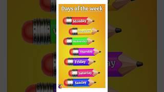 days of the week song | sunday monday tuesday pencils song |stay little