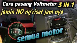 Cara Pasang Voltmeter 3IN1 | Bisa Semua Motor