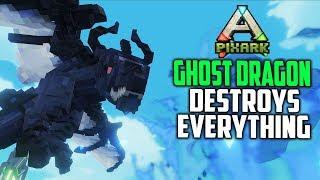 GHOST DRAGON Destroys Everything! PixARK Beginners Guide! PixARK Early Access Gameplay E2