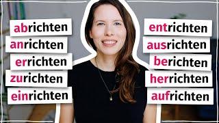 Was bedeuten diese 10 Verben mit „richten“?