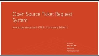 Introduction to Open Source Ticket Request System ( OTRS )