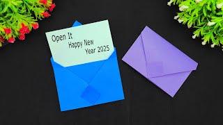 How To Make Paper Envelope Card Making | Surprise Message Card For Happy New Year | Origami Envelope