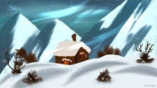 How To Draw Winter Night | Digital Painting | Very Easy Step By Step