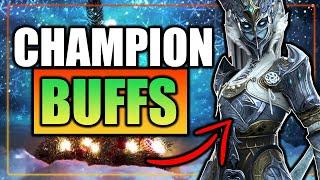  4 NEW CHAMPION BUFFS !!  INCLUDING PYXNIEL !! | Raid Shadow Legends