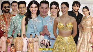 Celebrities Arrive At Anant Ambani-Radhika Merchant Wedding | John Cena, Ananya,Sara,Khushi,Shanaya